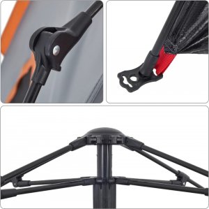 vidaXL Namiot 5-os., szaro-pomarańczowy, szybkie rozkładanie 12