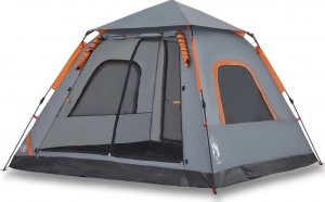 vidaXL Namiot 5-os., szaro-pomarańczowy, szybkie rozkładanie 2