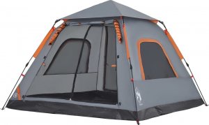 vidaXL Namiot 5-os., szaro-pomarańczowy, szybkie rozkładanie 4