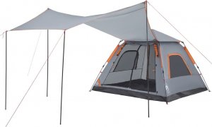vidaXL Namiot 5-os., szaro-pomarańczowy, szybkie rozkładanie 8