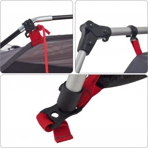 vidaXL Namiot rodzinny, kabinowy, 7-os., szaro-pomarańczowy 11