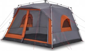 vidaXL Namiot rodzinny, kabinowy, 7-os., szaro-pomarańczowy 2