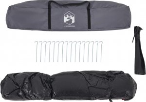 vidaXL Namiot rodzinny, kabinowy, 7-os., szaro-pomarańczowy 10