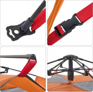 vidaXL Namiot 5-os., szaro-pomarańczowy, szybkie rozkładanie 10