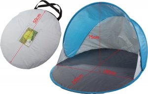 Verk Namiot plażowy samorozkładający na plażę parawan ochrona uv duży ogrodowy Namiot plażowy samorozkładający na plażę parawan ochrona uv duży ogrodowy 7