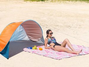 Verk Namiot plażowy samorozkładający parawan uv duży na plażę pokrowiec pop-up Namiot plażowy samorozkładający parawan uv duży na plażę pokrowiec pop-up 2
