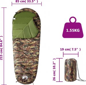 vidaXL vidaXL Śpiwór typu mumia, dla dorosłych, na 3 pory roku 5