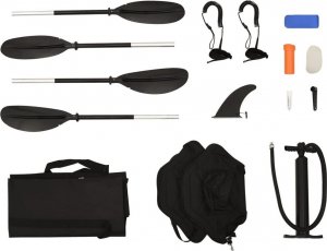 vidaXL Nadmuchiwany kajak, niebieski, 424x81x31 cm, poliester 5