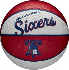 Wilson Wilson Team Retro Philadelphia 76ers Mini Ball WTB3200XBPHI białe 3 1