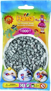 Hama Beads Hama midi perler 1000stk grå 1