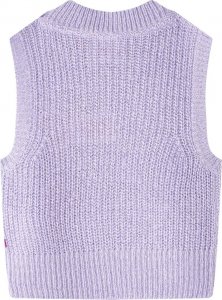 vidaXL Swetrowa kamizelka dziecięca z dzianiny, kolor jasny liliowy, 92 2
