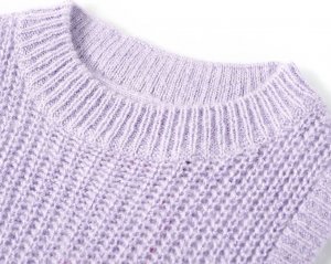 vidaXL Swetrowa kamizelka dziecięca z dzianiny, kolor jasny liliowy, 92 3
