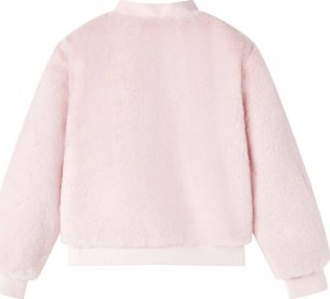 vidaXL Kurtka dziecięca ze sztucznego futerka, delikatny róż, 128 2