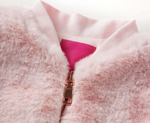 vidaXL Kurtka dziecięca ze sztucznego futerka, delikatny róż, 128 3