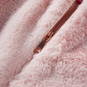 vidaXL Kurtka dziecięca ze sztucznego futerka, delikatny róż, 128 4