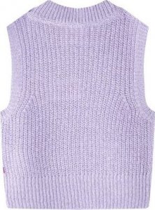 vidaXL Swetrowa kamizelka dziecięca z dzianiny, kolor jasny liliowy, 116 9