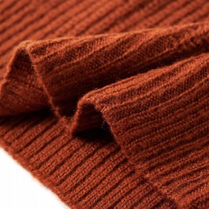 vidaXL Swetrowa kamizelka dziecięca z dzianiny, koniakowa, 92 6