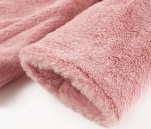 vidaXL Kurtka dziecięca ze sztucznego futra, różowa, 128 5