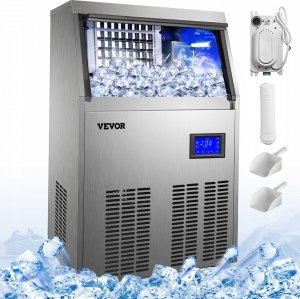 Kostkarka do lodu Vevor Komercyjna kostkarka do lodu 50 kg/ 250 W + filtr do wody 1
