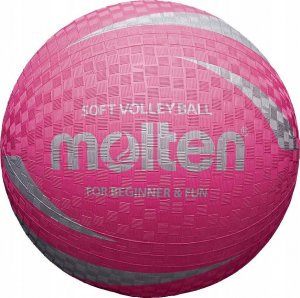 Molten Piłka do siatkówki Molten S2Y1250-P Soft Volleyball gumowa różowa 3