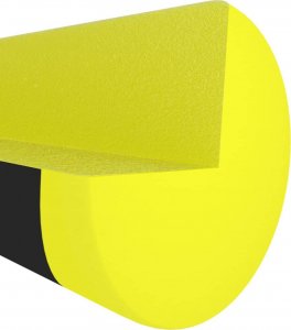 vidaXL Ochraniacze na narożnik, 2 szt., żółto-czarne, 4x4x104 cm, PU 5