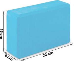 Neo-Sport Kostka piankowa do jogi - zestaw 2 sztuki NS-962 niebieska 4