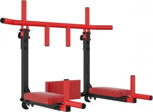 UnderFit Drabinka gimnastyczna UNDERFIT 228 x 110 cm z drążkiem i poręczami 2w1 2