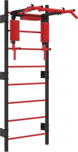 UnderFit Drabinka gimnastyczna UNDERFIT 228 x 110 cm z drążkiem i poręczami 2w1 5