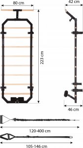 HMS DW2708 DRABINKA GIMNASTYCZNA WIELOFUNKCYJNA HMS 4