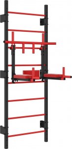 UnderFit Drabinka gimnastyczna metalowa UNDERFIT 228 x 110 cm z drążkiem, poręczami 2w1 i ławką 4