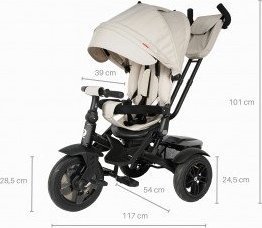 Qplay Qplay Rowerek Trójkołowy Premium Ivory 8