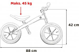 Rowerek biegowy BMW Rowerek Biegowy BMW Rastar 12 pompowane koła 11
