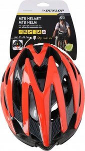 Dunlop Dunlop - Kask rowerowy regulowany MTB r. M 55-58 cm (czerwono-czarny) 3