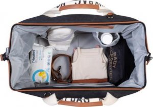 Childhome Childhome Torba Mommy Bag Signature Czarna 7