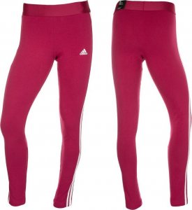 Adidas Legginsy damskie adidas Loungewear Essentials 3-Stripes czerwone HD1826 XL 1