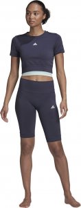 Adidas Legginsy damskie adidas Aeroknit Seamless Short Tights granatowe HE2960 XS 5