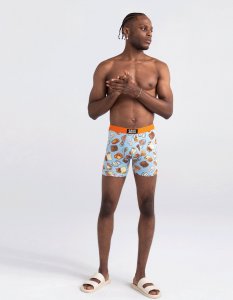 SAXX Bokserki męskie szybkoschnące VIBE Boxer Brief - toster - błękitne S 3