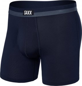 SAXX Bokserki sportowe męskie z rozporkiem SAXX SPORT MESH Boxer Brief Fly  granatowe L 1