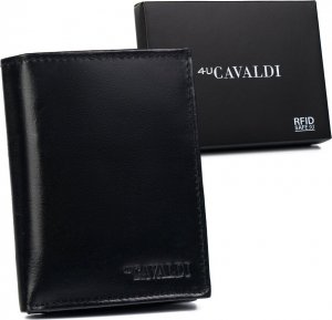 4U Cavaldi Czarny, skórzany portfel męski z zabezpieczeniem RFID Protect - Cavaldi NoSize 1
