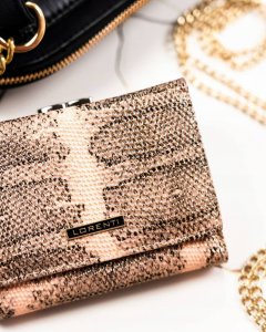 Lorenti Mały, skórzany portfel damski na zatrzask i bigiel - NoSize 3