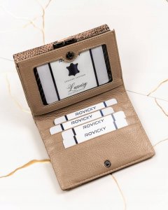 Lorenti Mały, skórzany portfel damski na zatrzask i bigiel - NoSize 5