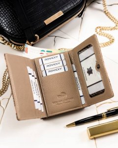 Lorenti Mały, skórzany portfel damski na zatrzask i bigiel - NoSize 6