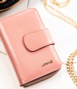 Lorenti Skórzany portfel damski w orientacji pionowej zamykany na zatrzask - Lorenti NoSize 3