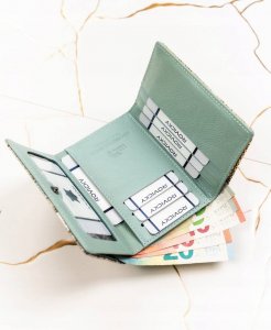 Lorenti Mały, skórzany portfel damski na zatrzask i bigiel - NoSize 6