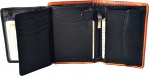 Verona VERONA Tattoo skórzany portfel męski 012M z tatuażem róża wiatrów 012M 3