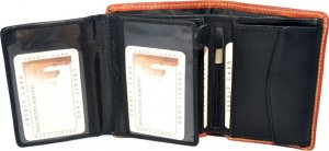 Verona VERONA Tattoo skórzany portfel męski 012M z tatuażem róża wiatrów 012M 4