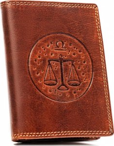 Peterson Duży, skórzany portfel męski z wytłoczonym znakiem zodiaku - Peterson NoSize 1