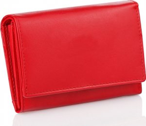 KORUMA Mały skórzany damski  portfel z ochroną RFID (Czerwony) Uniwersalny 1