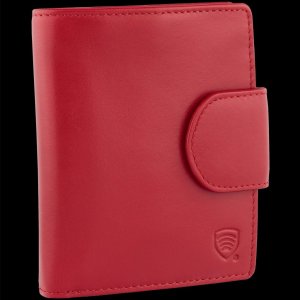 KORUMA Skórzany damski  portfel z ochroną RFID (Czerwony) Uniwersalny 1
