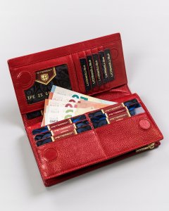 Peterson Elegancki Skórzany Portfel Damski Na Magnes 3